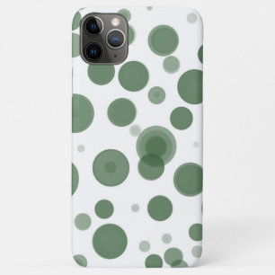 Green & White Polka Dot Bubbles Minimal Case-Mate iPhone Case