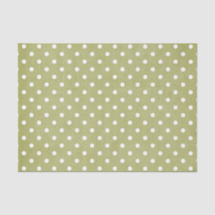 GREEN & WHITE POLKA DOTS TISSUE PAPER