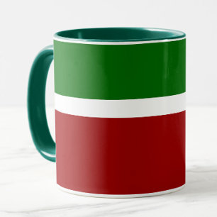 Green White Red Colour Block Style Design Mug