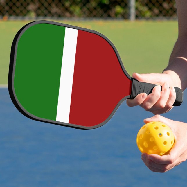 Green White Red Colour Block Style Design  Pickleball Paddle (Creator Uploaded)