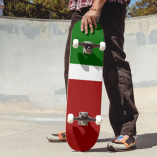 Green White Red Colour Block Style Design  Skateboard