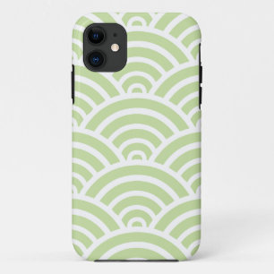 Green & White Scallop Pattern Case-Mate iPhone Case