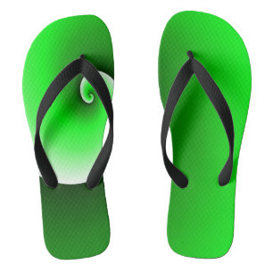 Green White Spiral Gradient Jandals