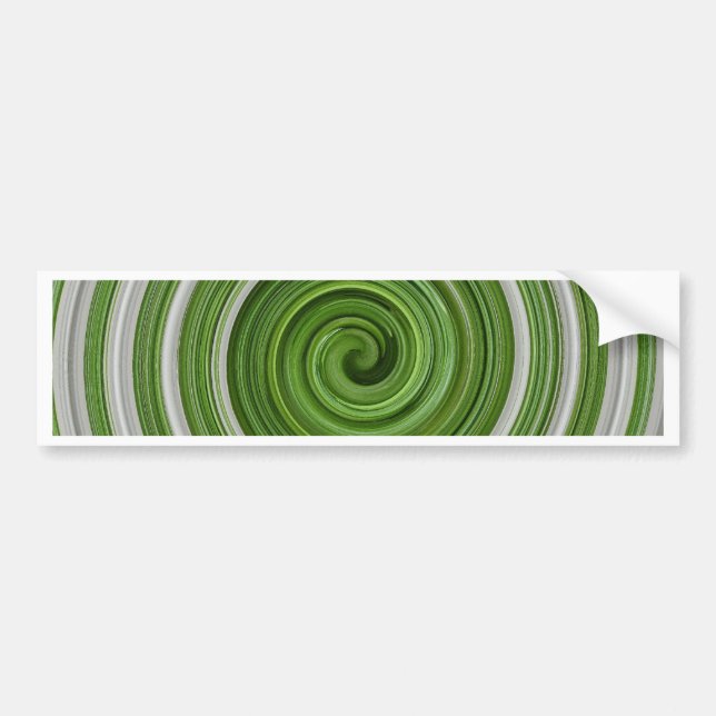 Green-white spiralpattern bumper sticker (Front)