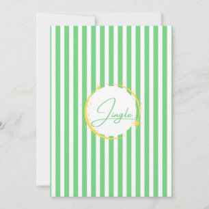 Green & White Striped Jingle Holiday