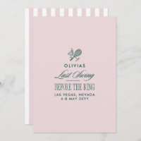 Green & White Striped Last Swing Before the Ring