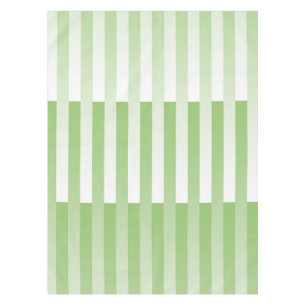 Green White Striped Pattern Tablecloth