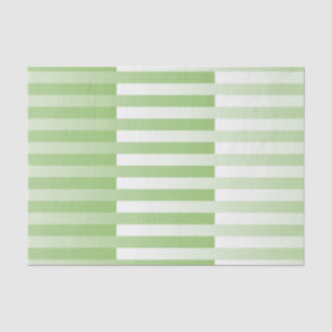 Green White Striped Pattern  Tissue Paper
