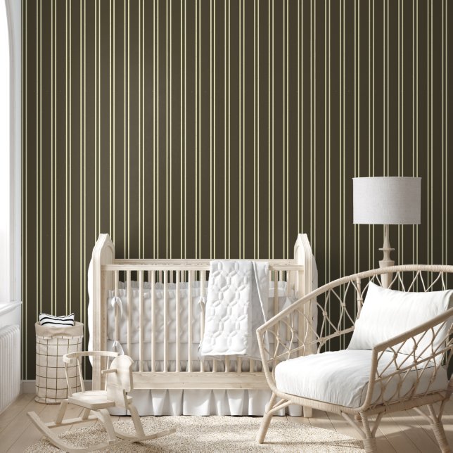 Green & White Striped Wallpaper  (Kids)