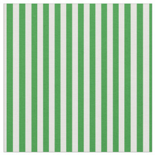 Green & White Stripes Fabric