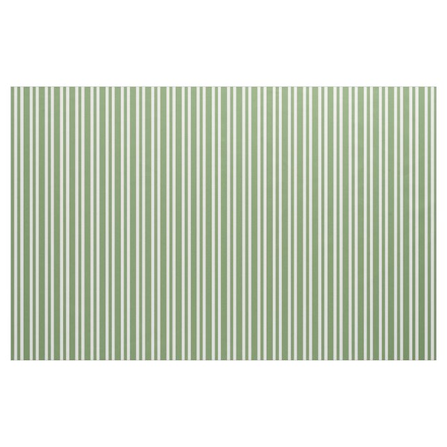 Green White Stripes Pattern Fabric (Fat Quarter)
