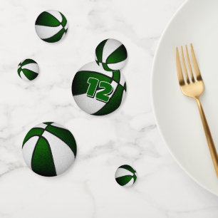green white team colours basketball party confetti