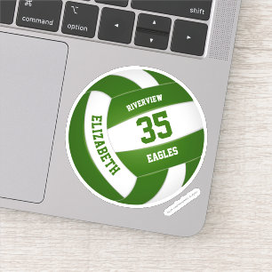 green white team colours girls boys volleyball