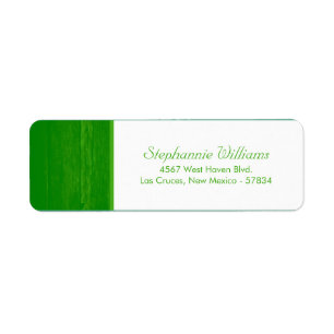 Green/White Wood Grain Wedding Return Label