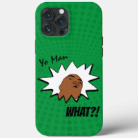 green white Yo Man What You Want Mug Shot Comics