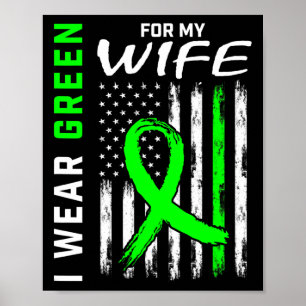 Green Wife Kidney Disease Cerebral Palsy Awareness Poster