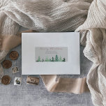 Green Wild Forest Christmas Trees Return Address Label<br><div class="desc">This green wild forest Christmas trees return address label is perfect for a rustic merry Christmas celebration. The design features a watercolor green wild forest pine trees.</div>