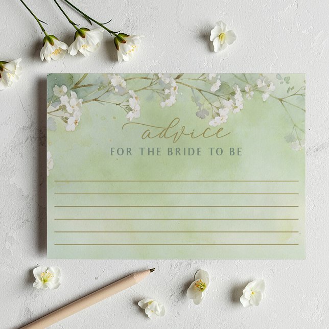 Green Wildflower Advice for the Bride Card (Advice for the Bride Card)