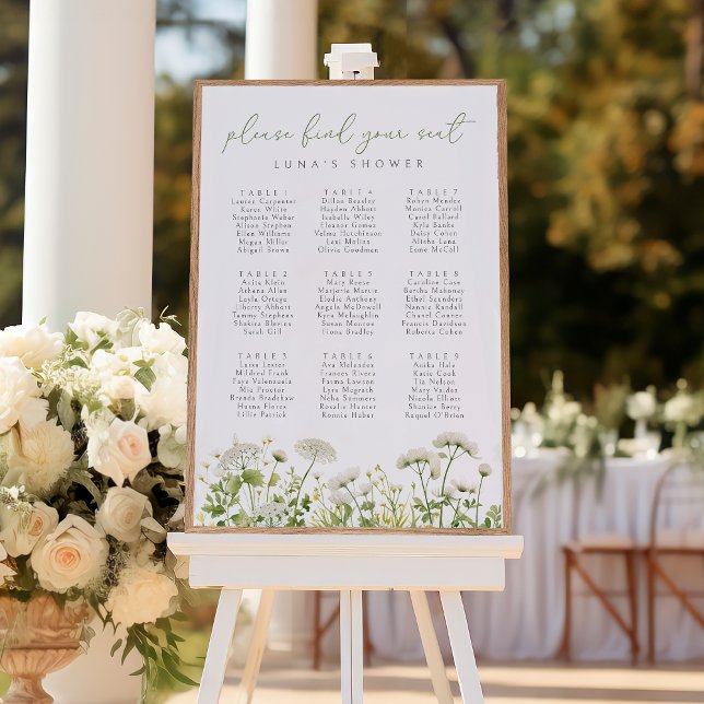 Green Wildflower Baby In Bloom Seating Chart (Creator Uploaded)