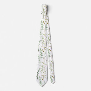 Green wildflowers tie