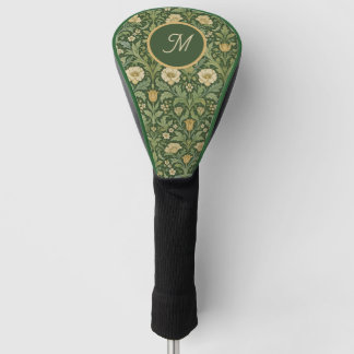 Green William Morris Style Botanical Golf Head Cover