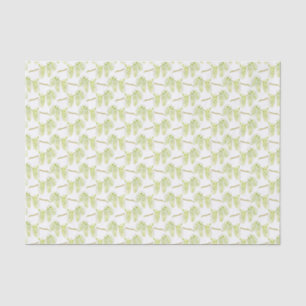 Green willow art watercolor tissue paper