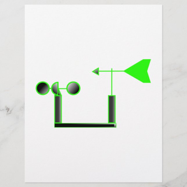 Green Wind Speed and Weather Vane (Front)