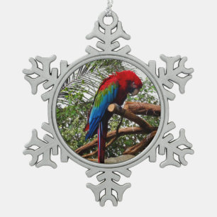 Green-winged Macaw #1 Snowflake Ornament
