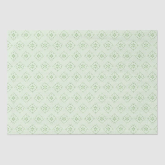 Green Winter Holiday Custom Christmas  Tissue Paper (Front)