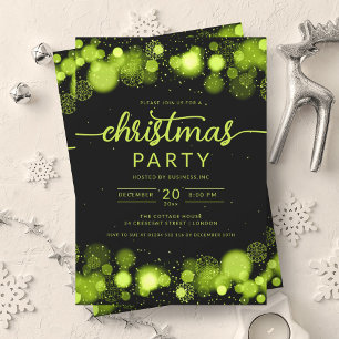 Green Winter Wonderland Company Christmas Party Invitation