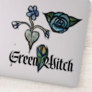 Green Witch Blessed Be triple moon goddess        