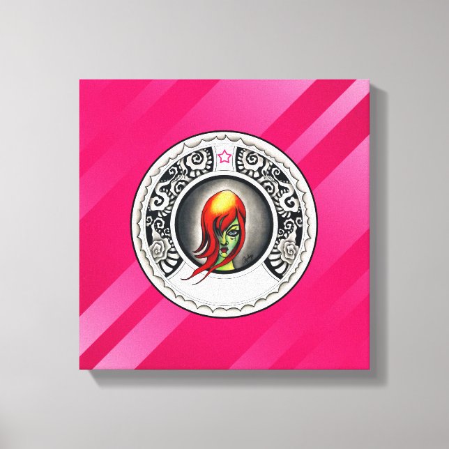 Green Witch Canvas Print (Front)