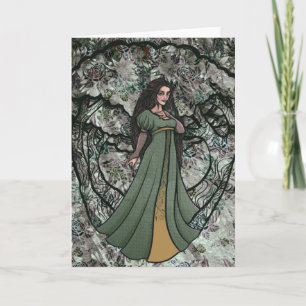 Green Witch Druid Nature Goddess Woods             Card