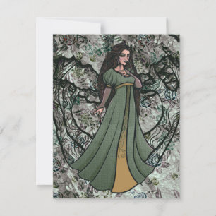 Green Witch Druid Nature Goddess Woods Thank You Card