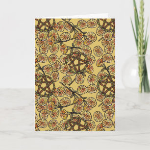 Green Witch Pentacle Hedge Witches Card
