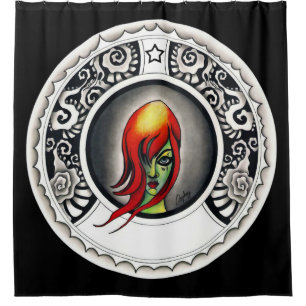 Green Witch Shower Curtain