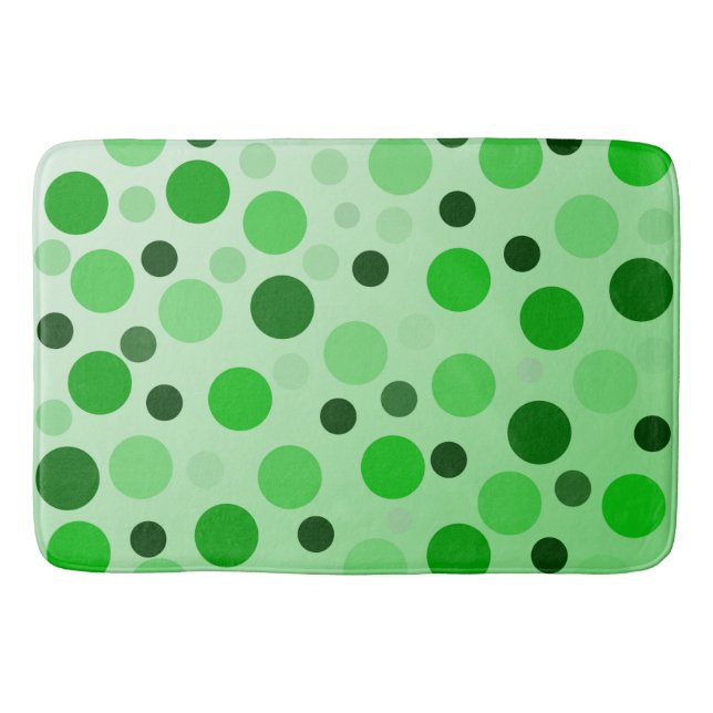 Green With Envy Polka Dots,  Bath Mat (Front)