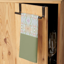 Green with floral design