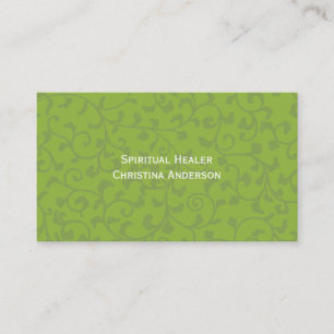 Green with Floral / Leaf Business Card