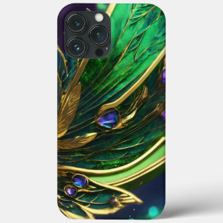 green with golden  iPhone 13 pro max case