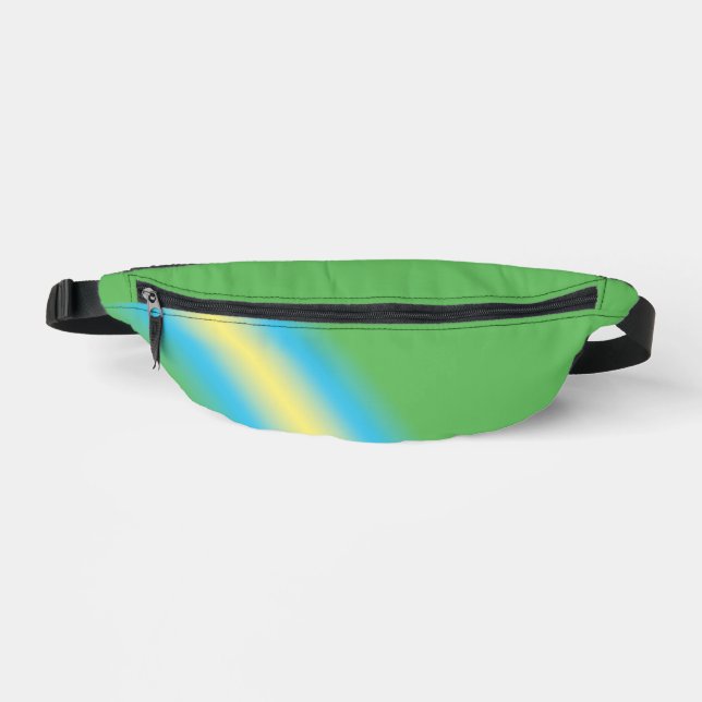 Green With Yellow Pipe Bum Bags (Front)