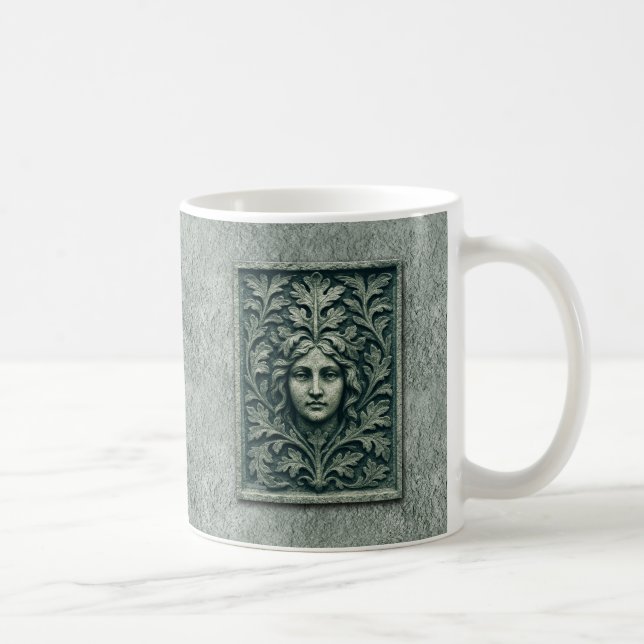 Green Woman - Stone Coffee Mug (Right)