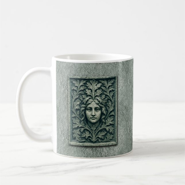 Green Woman - Stone Coffee Mug (Left)