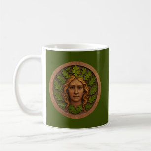 Green Woman - Wood Coffee Mug