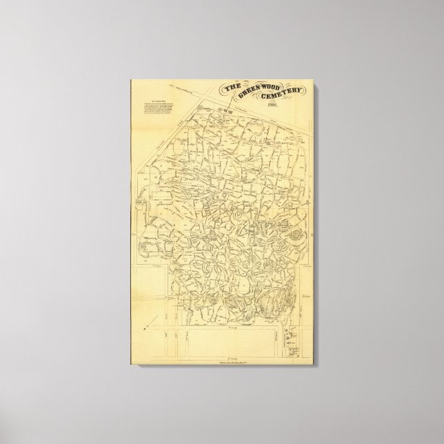 Green Wood Cemetery Canvas Print (Front)