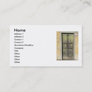 Green Wooden Door Business Card