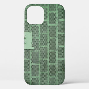 GREEN WOODEN DOOR WITH GREEN STEEL DOOR LEVER iPhone 12 CASE
