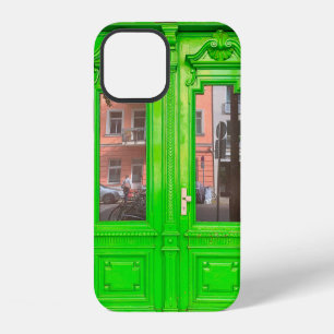 GREEN WOODEN GLASS DOOR iPhone 12 CASE