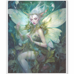Green Woodland Fairy Fantasy Art