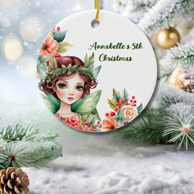 Green Woodland Fairy with Flowers Ornament (Creator Uploaded)